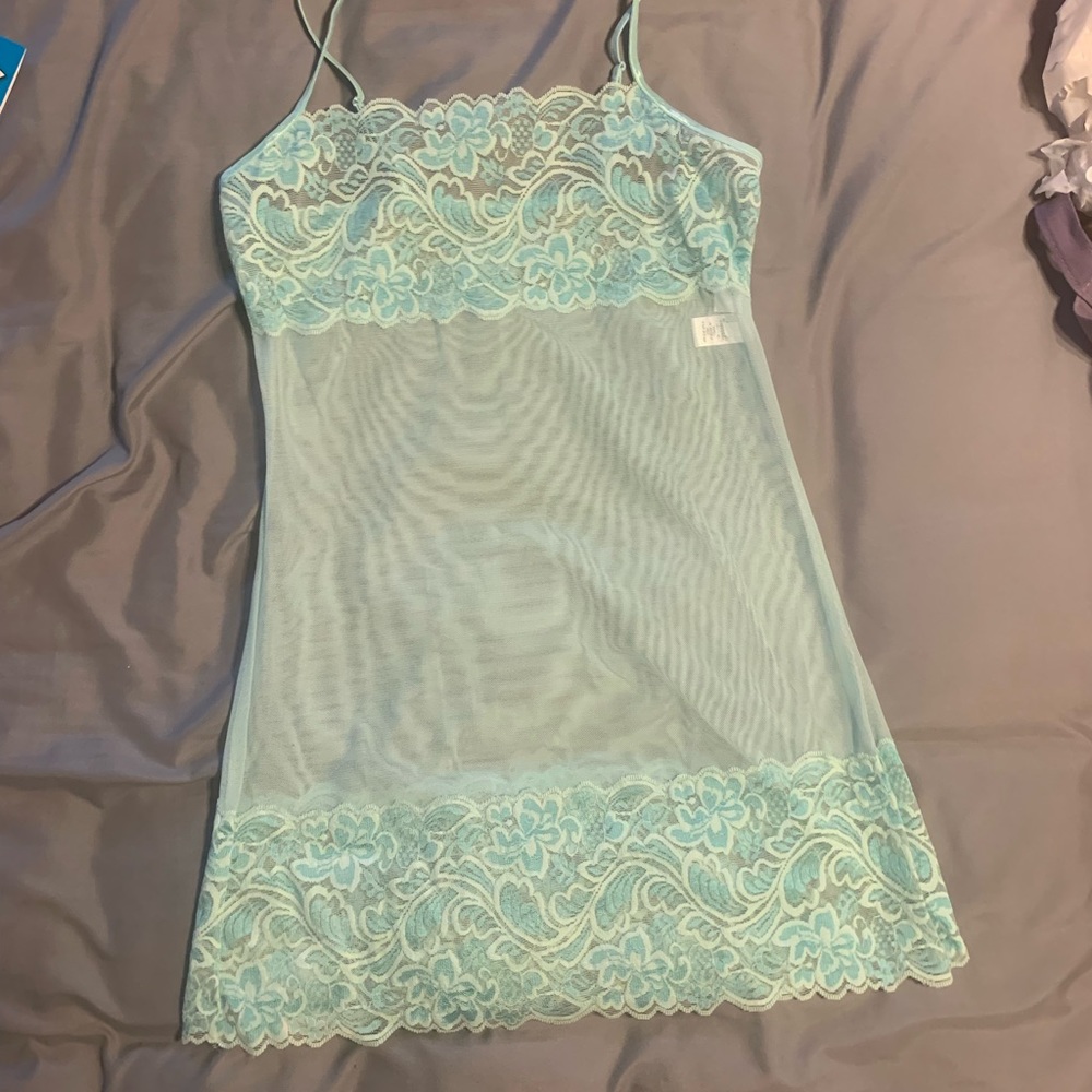 Fredrick’s lace and mesh gown